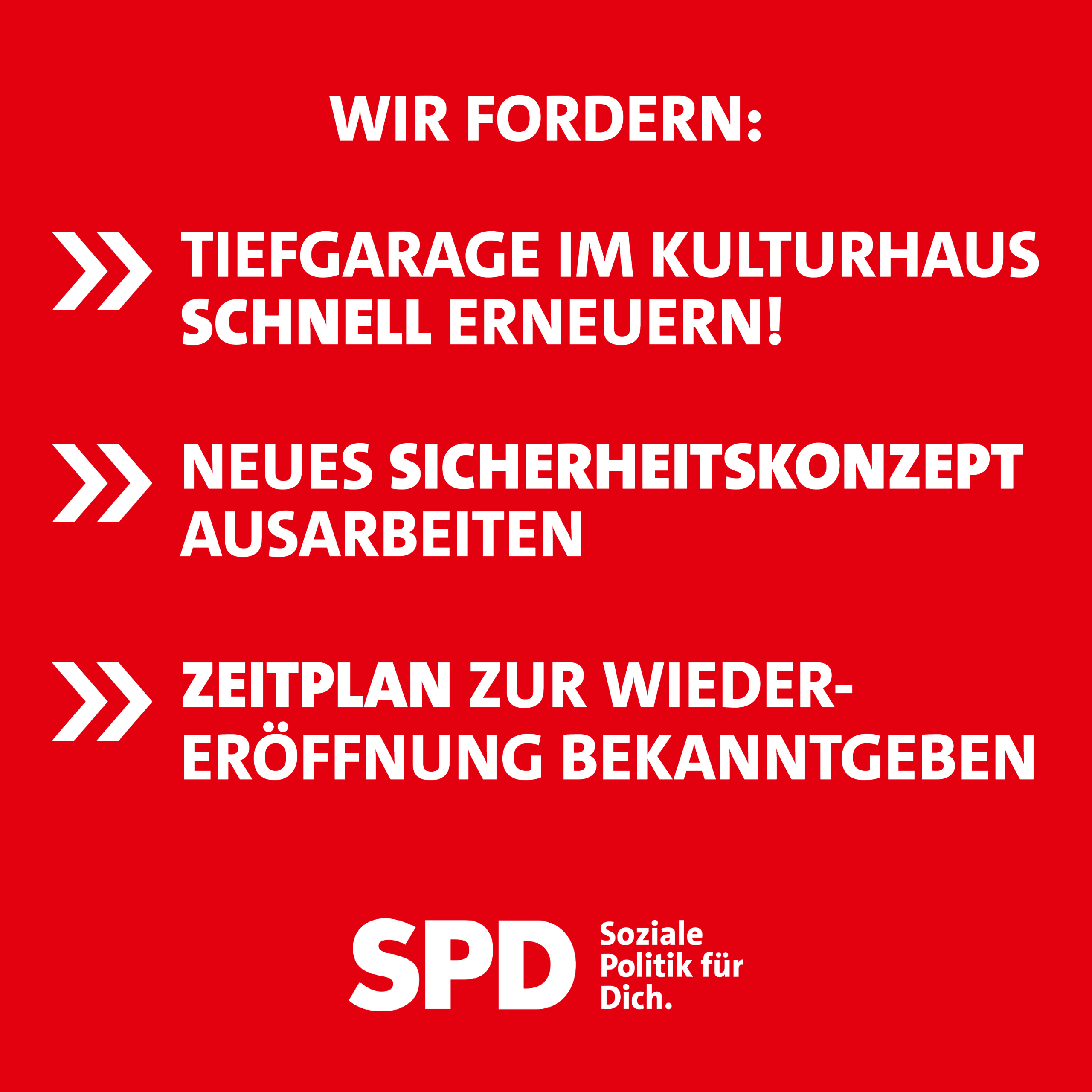 Sanierung der Tiefgarage des Kulturhauses